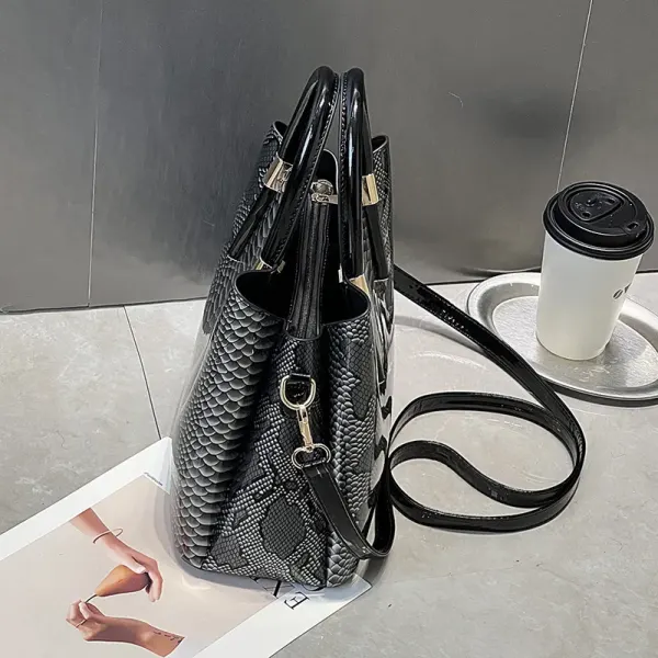 Crocodile Print Square Handbag