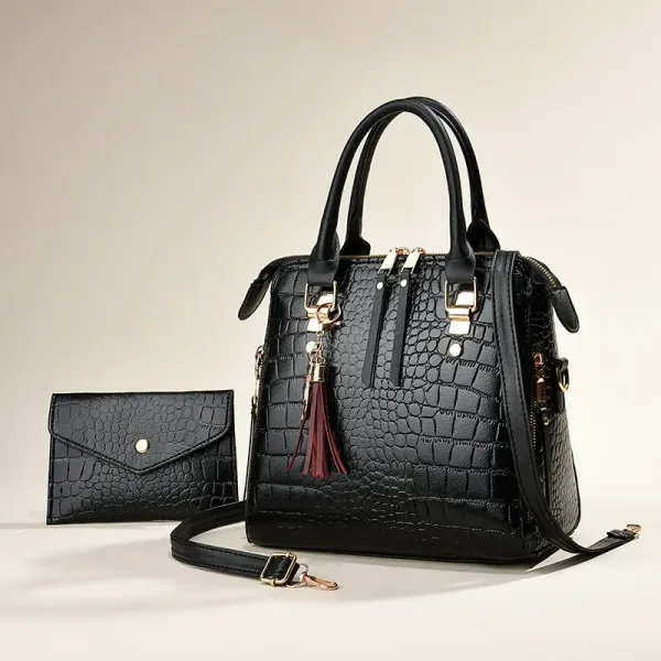 Large Crocodile Square Bag Set