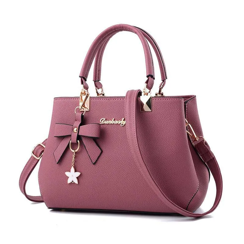 Large Solid Color Basic PU Leather Women’s Shoulder Bag With Zipper Closure, Stylish And Practical Handbag Main image