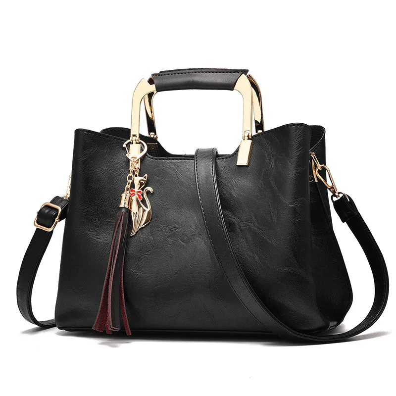 Large Solid Color Square Women’s Shoulder Bag In Pu Leather With Zipper Closure, Featuring Vintage European And American Style