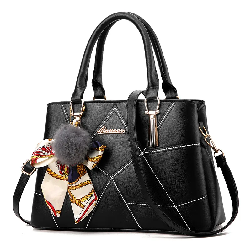 Large Vegan Leather Shoulder Handbag
