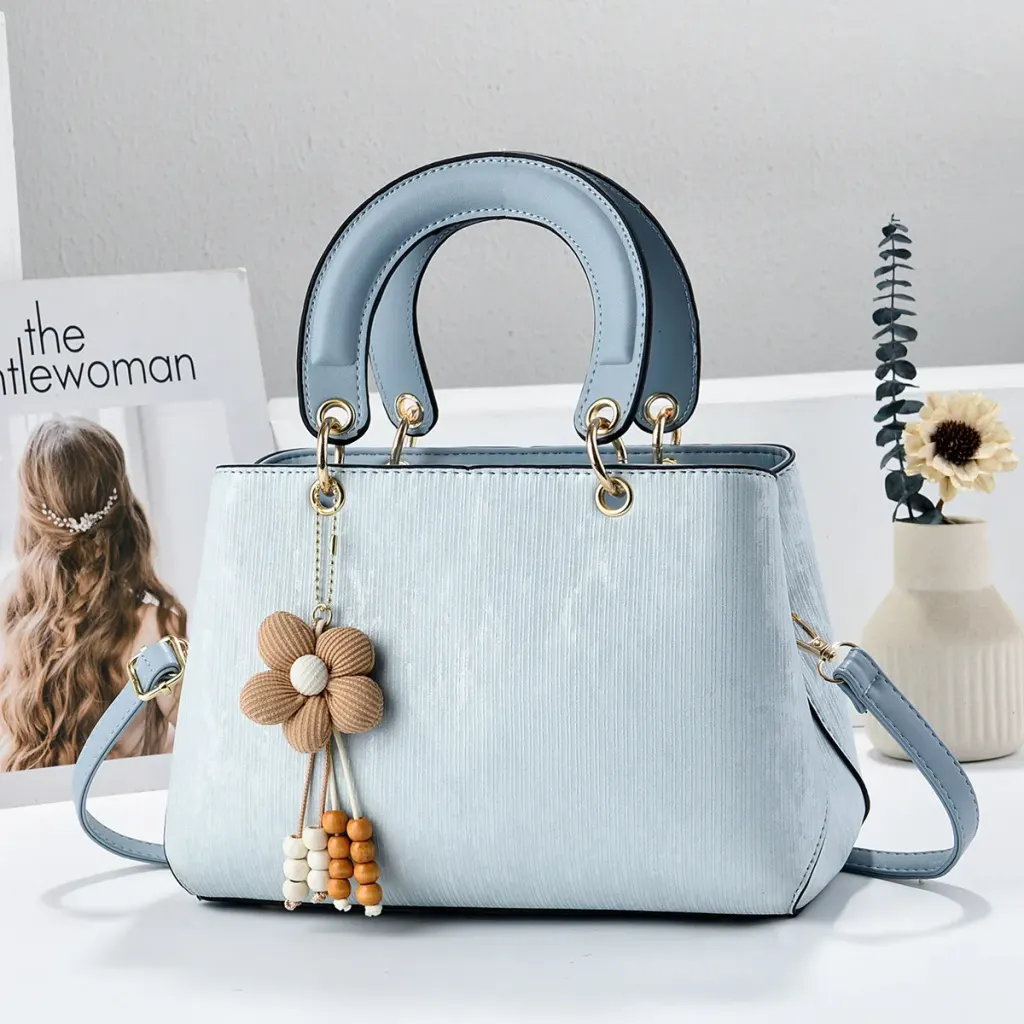 Color Block Square PU Leather Tote Bag For Women With Top Handle