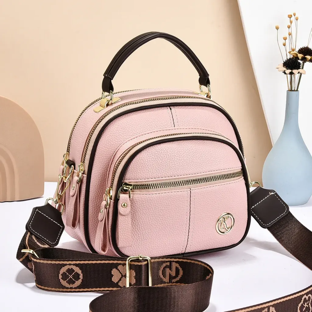 Multicolor Round PU Circle Bag For Women Featuring Single Shoulder Strap Stylish Crossbody Design