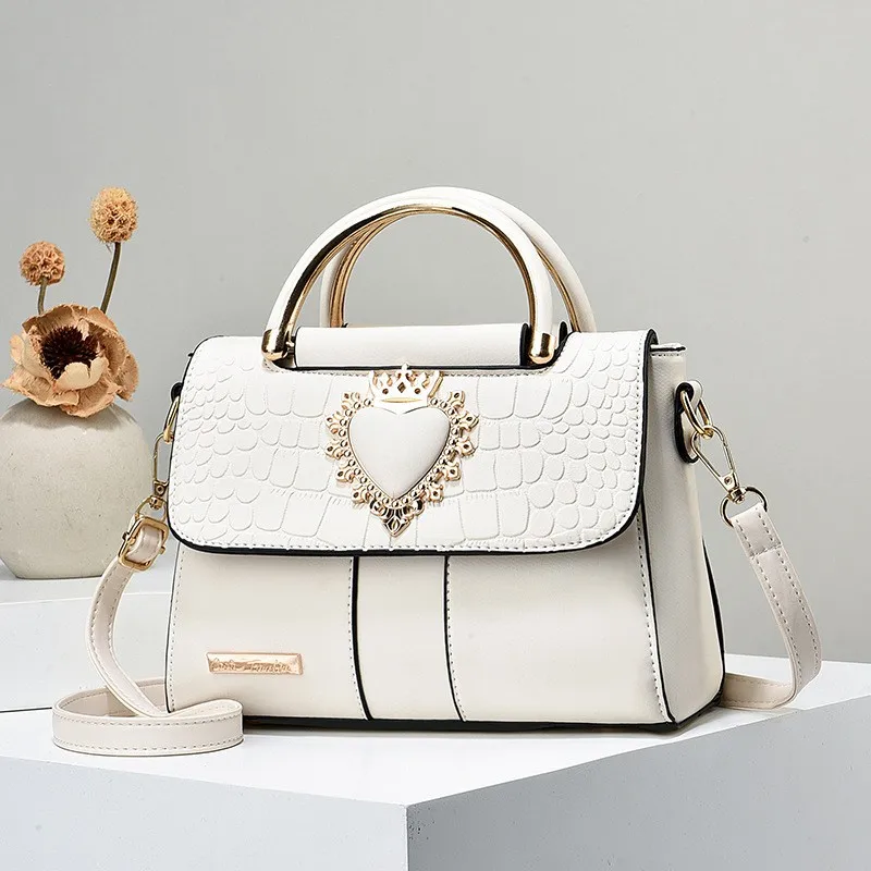 Vintage Style Solid Color Medium Square PU Leather Crossbody Bag For Women With Flip Cover Closure Main image