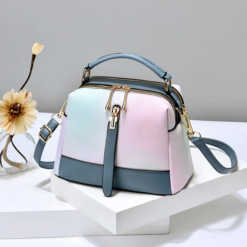 Fashion Medium PU Leather Solid Color Handbag For Women With Zipper Closure Main image