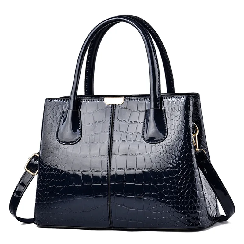 Elegant Large Solid Color PU Leather Crossbody Bag For Women With Zipper Closure, Top Handle Design