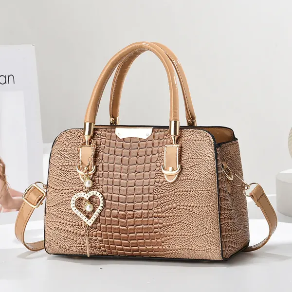 Square PU Crocodile Pattern Shoulder Bag For Women With Single Shoulder Strap Stylish Ladies Shoulder Bag