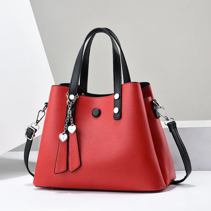 Large Square PU Tote Bag For Women Featuring Zipper Closure In Stylish Design