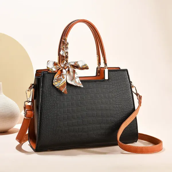 Multicolor Square PU Tote Bag For Women With Single Shoulder Strap