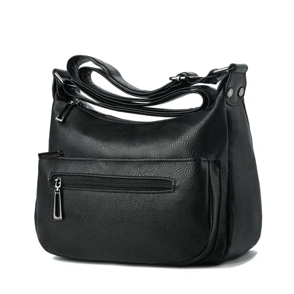 Women’s Square PU Leather Tote Bag With Sewing Thread Design And Single Shoulder Strap