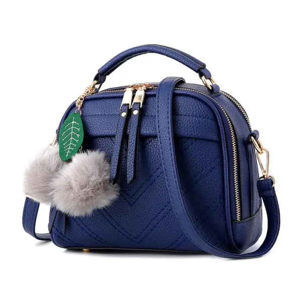 Geometric Medium Square Women’s Streetwear Square Bag With Zipper Closure And Sewing Thread Detail