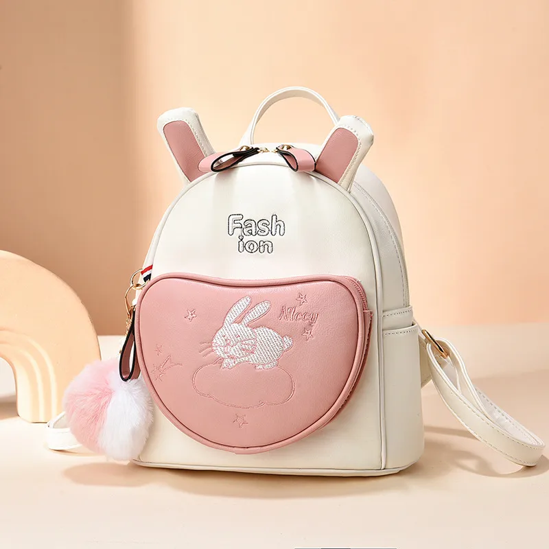 Rabbit Kids Backpack Made Of PU Material, Designed For Girls Main image