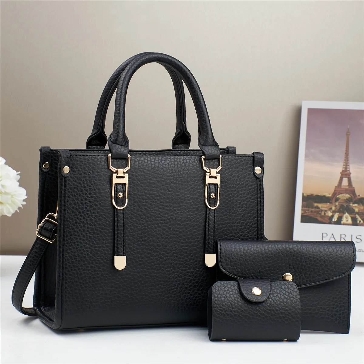 Women PU Leather Shoulder Bag With Single Shoulder Strap Main image