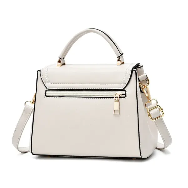 Women’s Square PU Leather Shoulder Bag With Single Shoulder Strap, Large Capacity