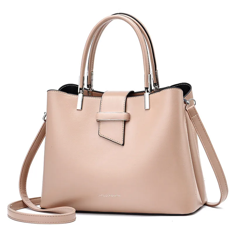 Large PU Bucket Bag With Zipper Closure In Vintage European And American Style For Women