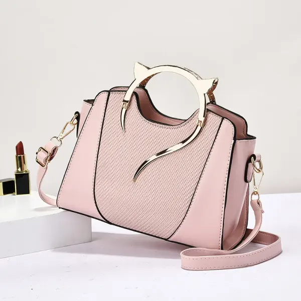 Shell-Shaped Dome Bag For Women In PU Material Featuring Splicing Design With Single Shoulder Strap
