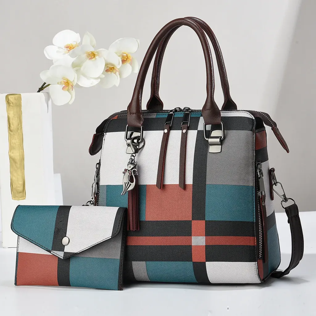 Large Crocodile Square Bag Set
