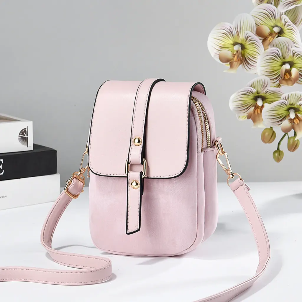Splicing Square Crossbody Bag In PU Leather With Sewing Thread Detail, Featuring Sling Strap For Spring And Summer