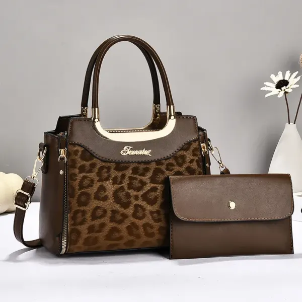 Leopard Square Handbag