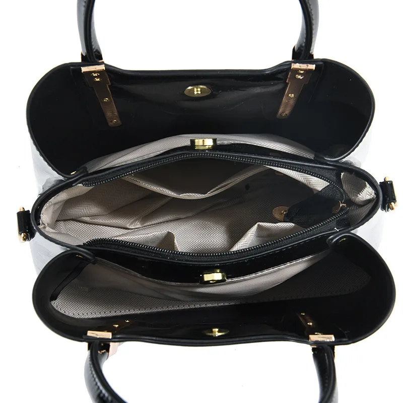 Crocodile Print Square Handbag