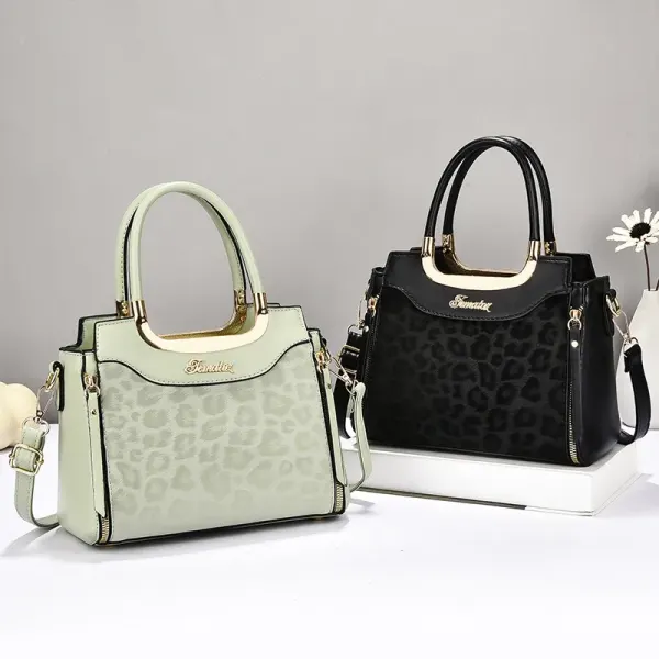 Leopard Square Handbag