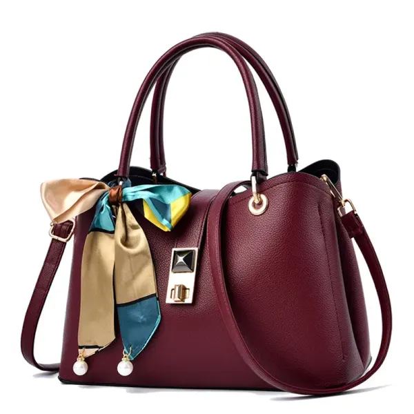 Large Square Urban Minimalist PU Shoulder Bag With Zipper Closure, Stylish Crossbody For Women