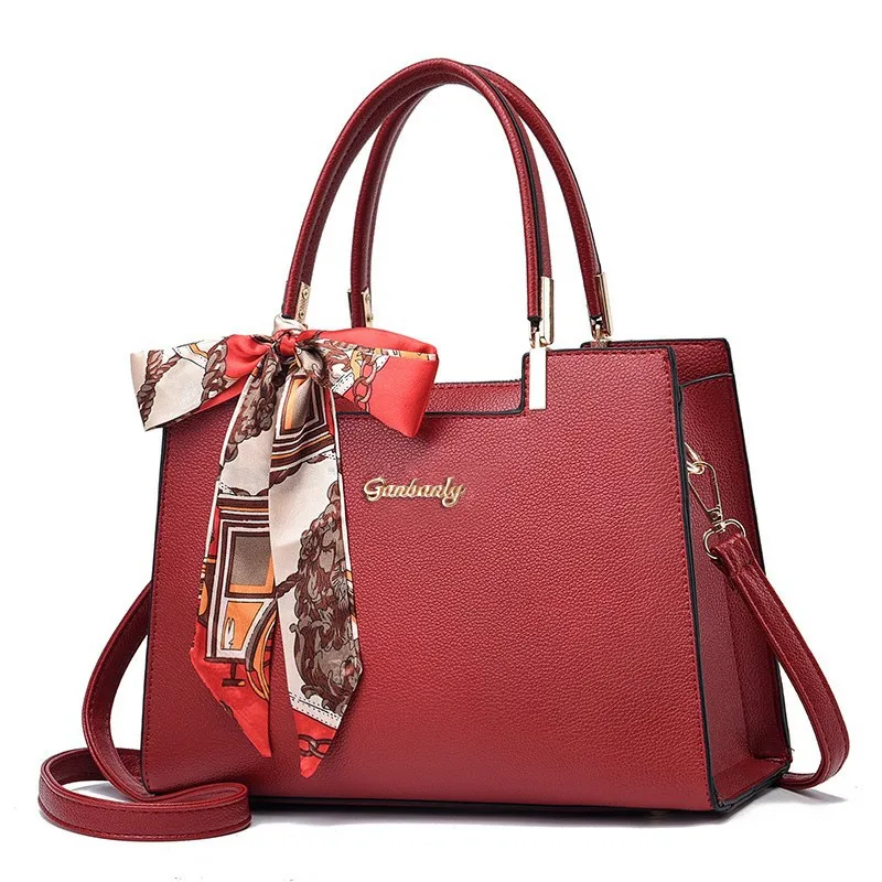 Medium Square PU Leather Handbag For Women In Multicolor With Zipper Closure, Featuring Urban Minimalist Style