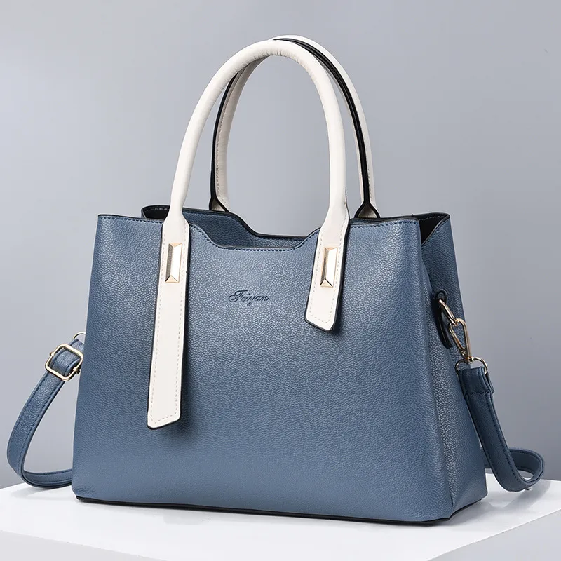 Solid Color Basic Quilted PU Leather Women’s Motorcycle Bag With Zipper Closure, Top Handle Style