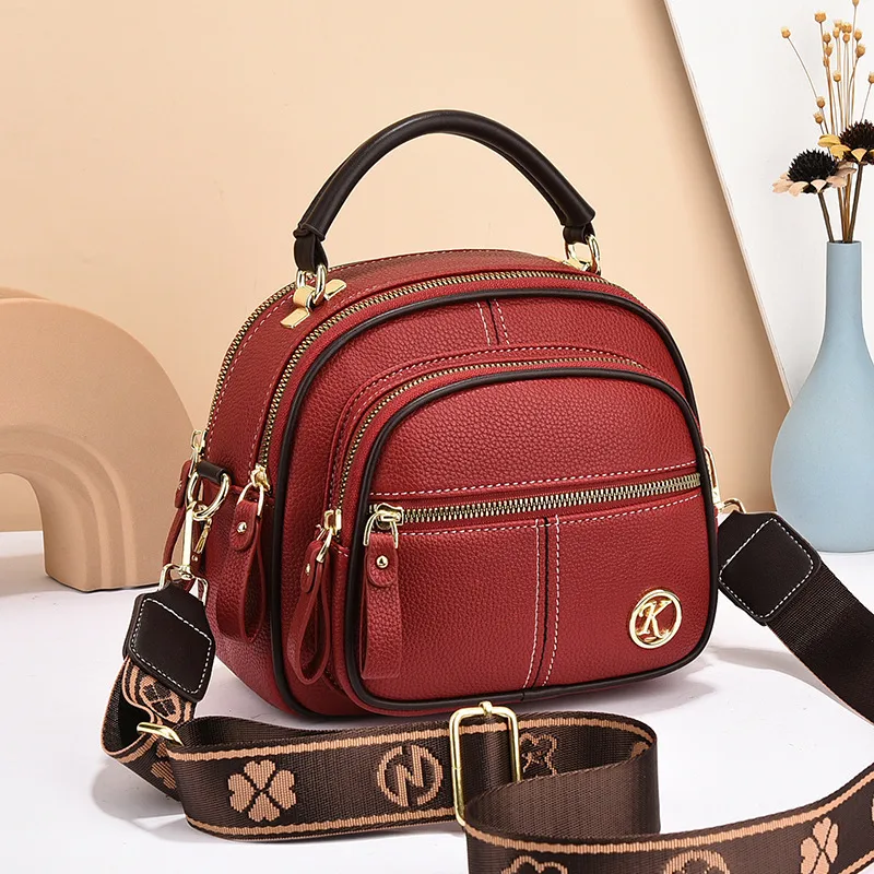 Multicolor Round PU Circle Bag For Women Featuring Single Shoulder Strap Stylish Crossbody Design