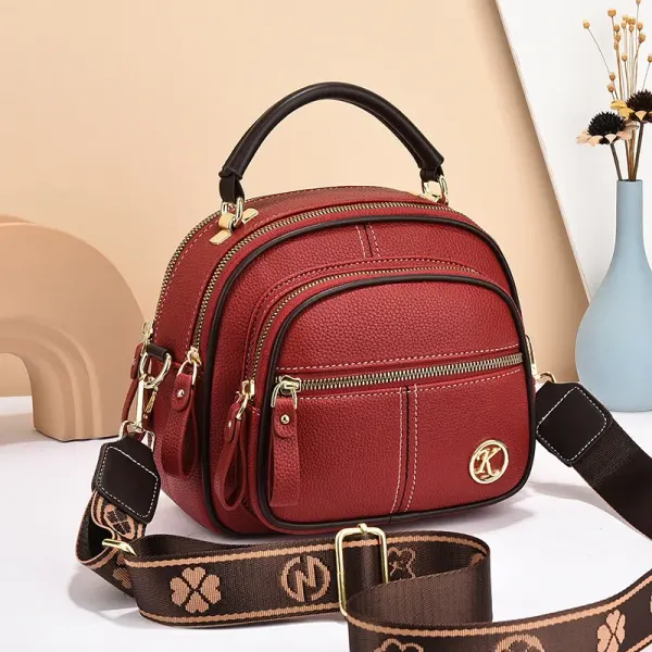 Multicolor Round PU Circle Bag For Women Featuring Single Shoulder Strap Stylish Crossbody Design