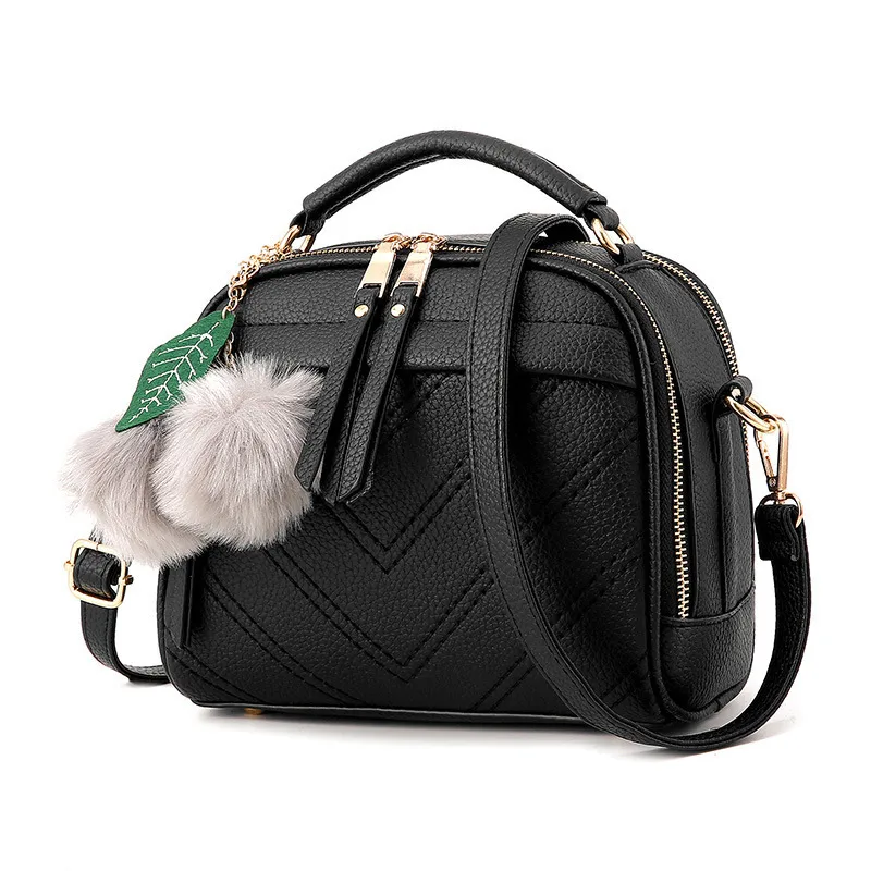 Geometric Medium Square Women’s Streetwear Square Bag With Zipper Closure And Sewing Thread Detail