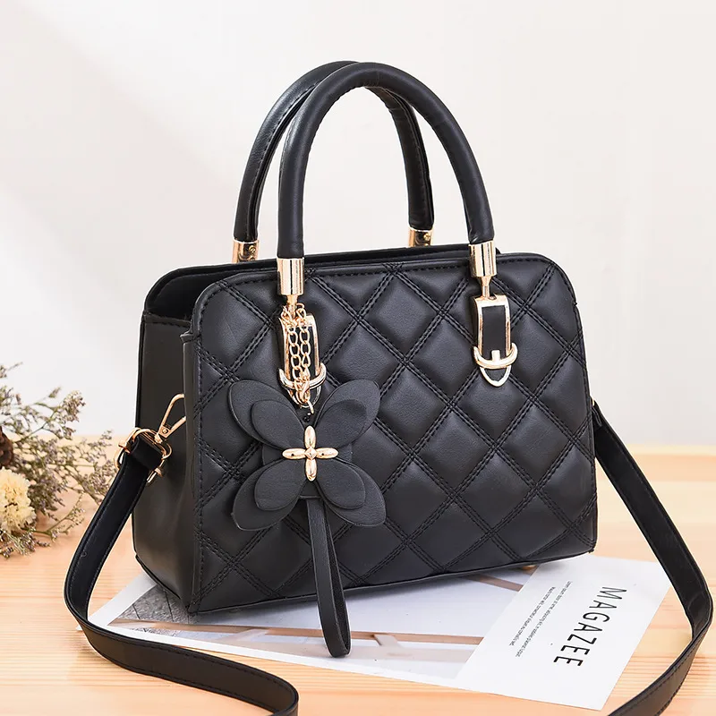 Solid Color Medium PU Leather Diana Bag For Women With Zipper Closure, Basic Style Shoulder Bag Main image