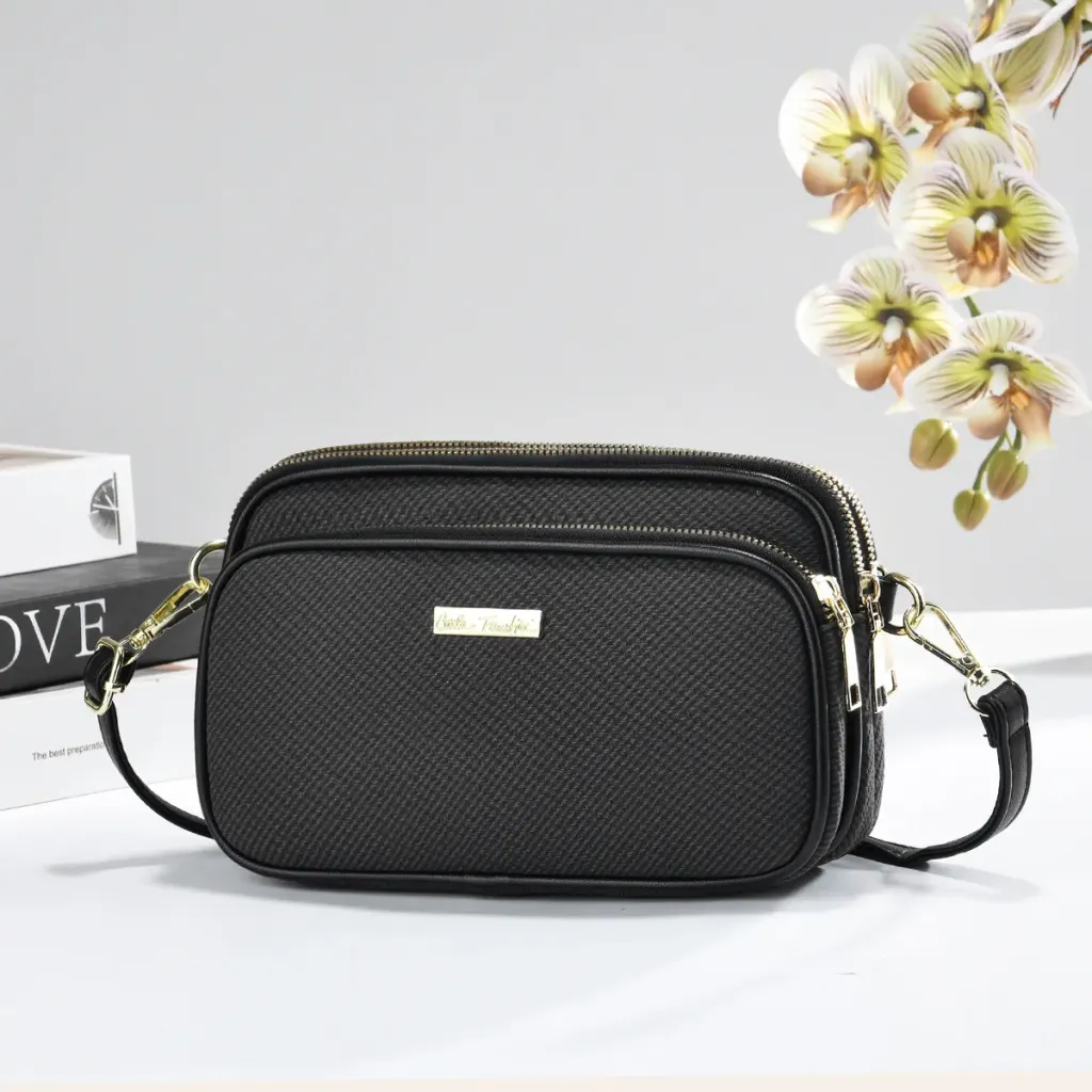 Women’s Color Block Square Camera Bag In PU Leather With Braid Detail And Single Shoulder Strap