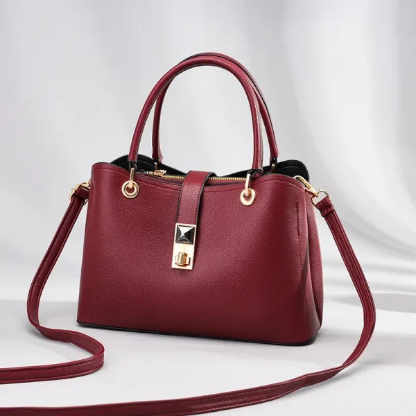 Square PU Tote Bag For Women Featuring Single Shoulder Strap With Stylish 19534511455 Fashion Element