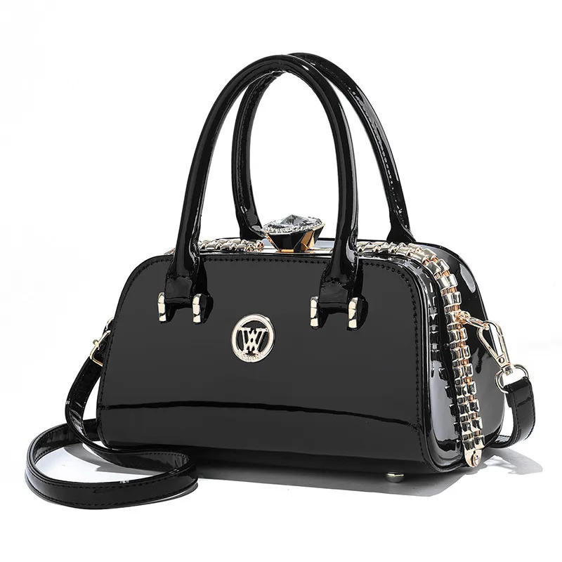 Small Square PU Bag With Zipper Closure, Featuring Sequins In Urban Minimalist Style For Women