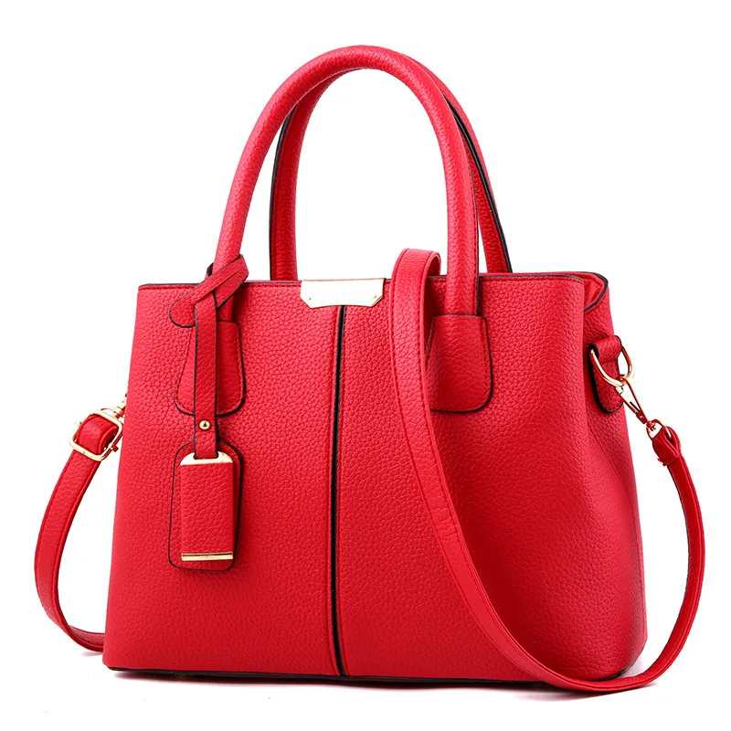 Zipped Vegan Leather Handbag