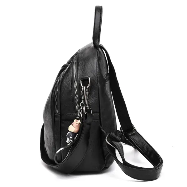 Women's Backpack Water Resistant With Sewing Thread Detail In Durable PU Material