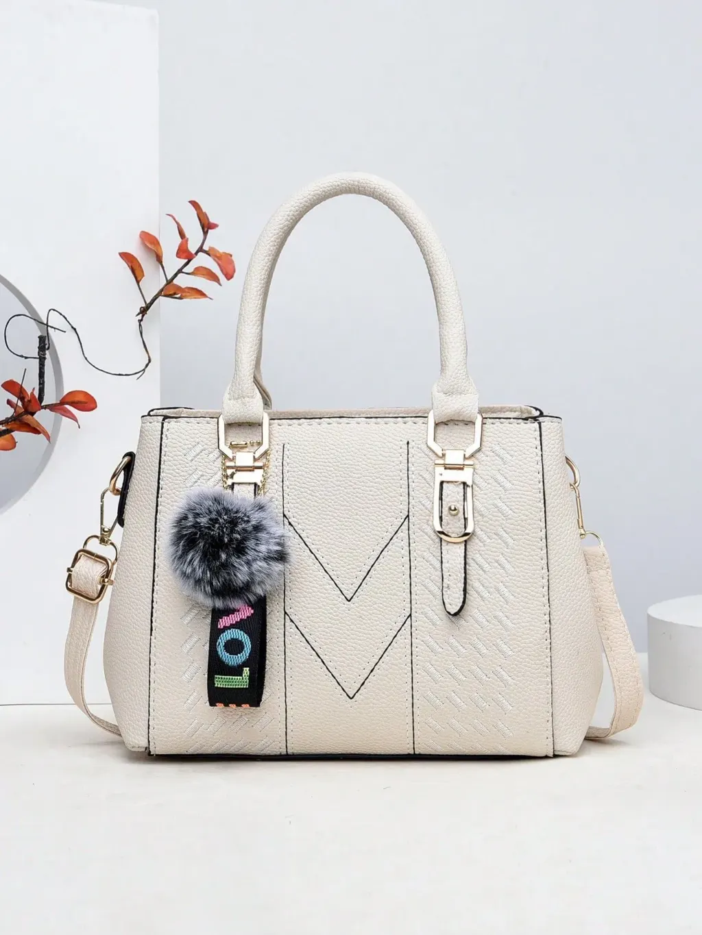 Solid Color Medium PU Leather Platinum Bag For Women Featuring Zipper Closure In Streetwear Style
