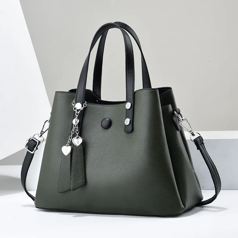 Large Square PU Tote Bag For Women Featuring Zipper Closure In Stylish Design