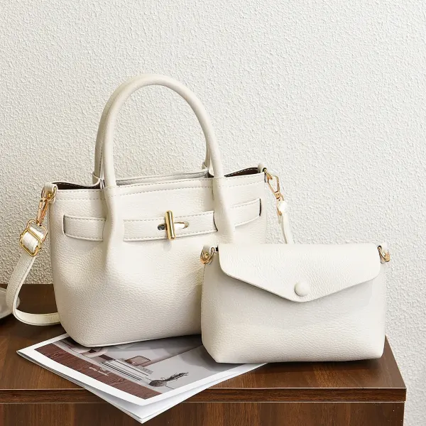 Women PU Leather Bucket Tote Bag With Sewing Thread Detailing And Folds, Top Handle Style For Spring
