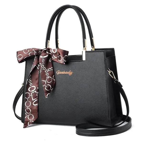 Medium Square PU Leather Handbag For Women In Multicolor With Zipper Closure, Featuring Urban Minimalist Style