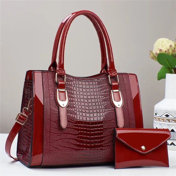 Crocodile Square Shoulder Bag