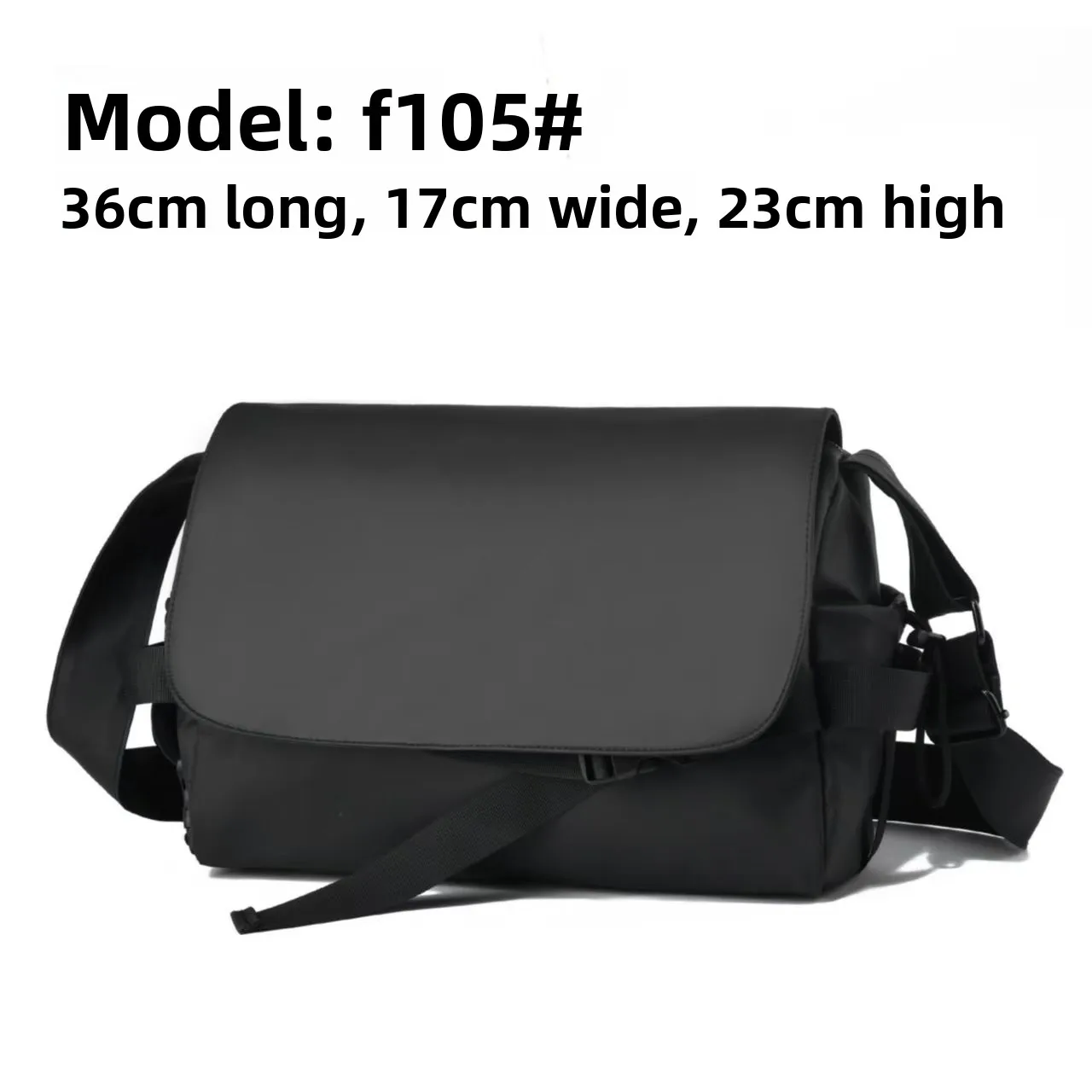 Square Letter Pattern Oxford Cloth Crossbody Bag For Women With Sewing Thread Detail And Waterproof Single Shoulder Strap Main image