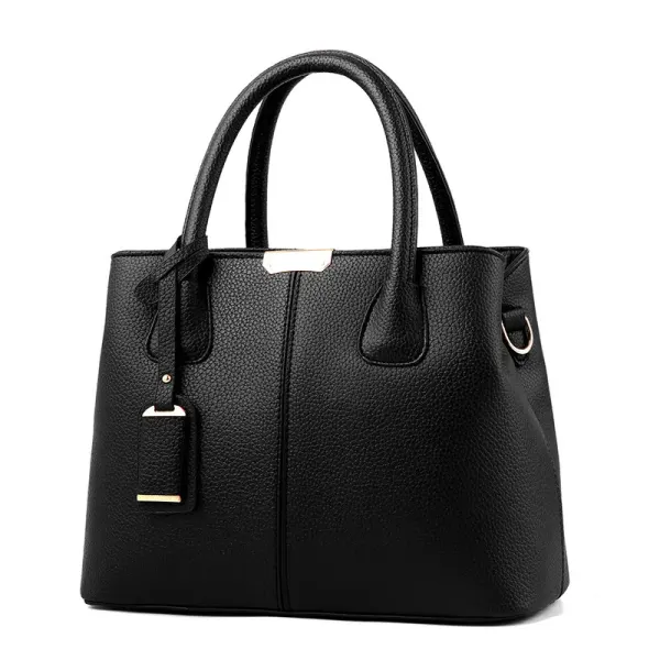 Zipped Vegan Leather Handbag