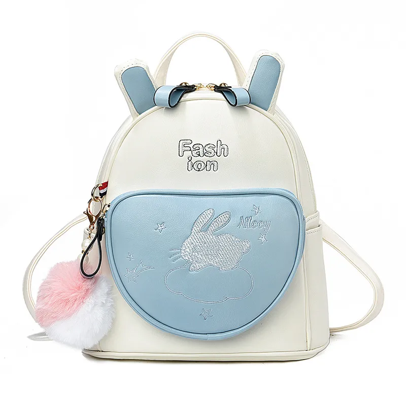 Rabbit Kids Backpack Made Of PU Material, Designed For Girls