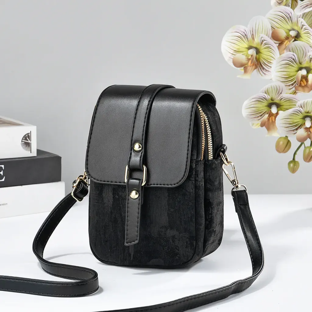 Splicing Square Crossbody Bag In PU Leather With Sewing Thread Detail, Featuring Sling Strap For Spring And Summer