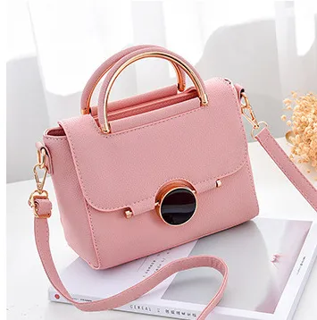 Fashion Solid Color Medium PU Leather Women Crossbody Bag With Flip Cover Closure Main image