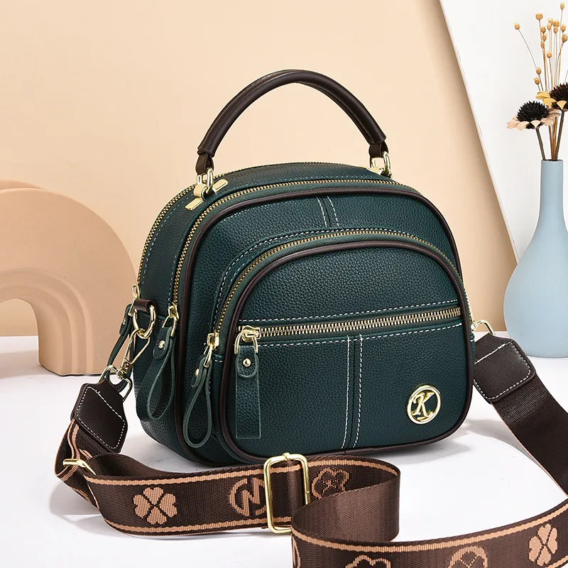 Multicolor Round PU Circle Bag For Women Featuring Single Shoulder Strap Stylish Crossbody Design