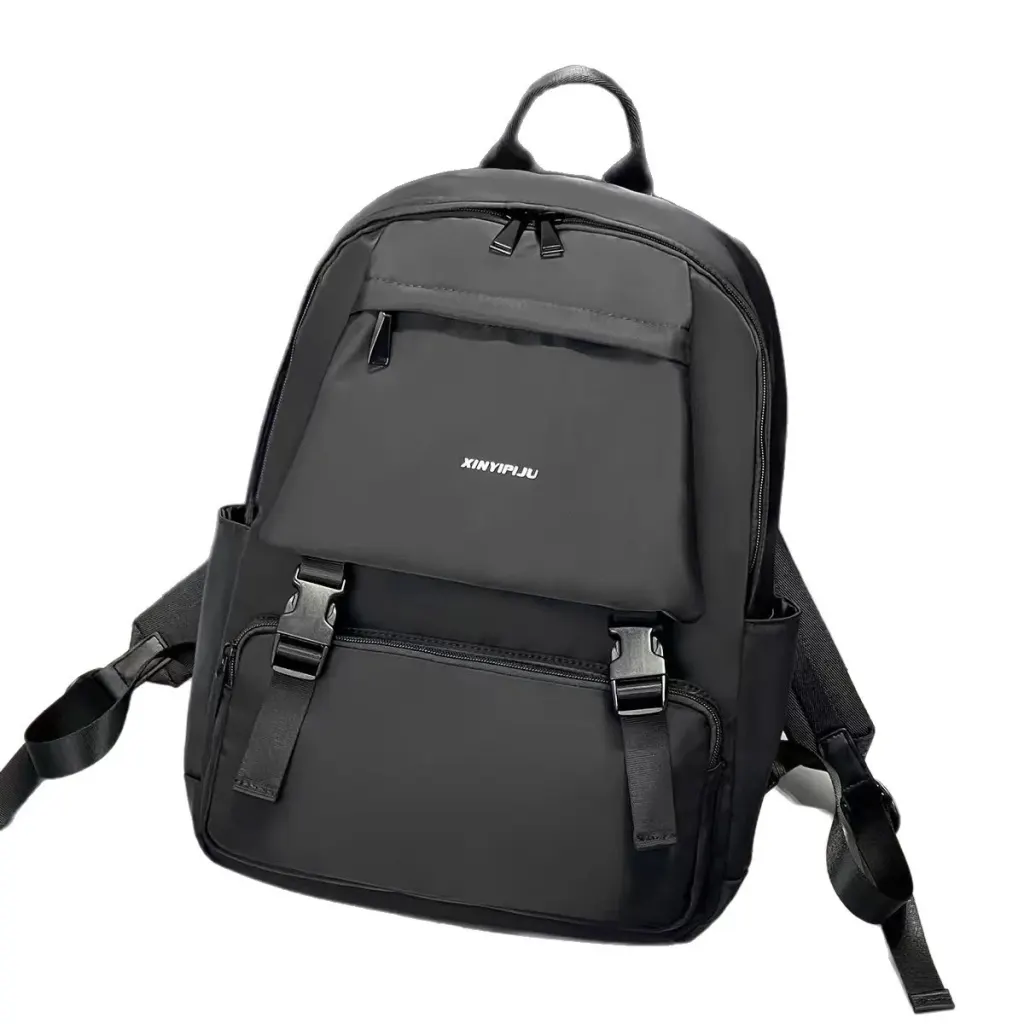 Solid Color Waterproof School Backpack Made Of PU Material For Couples