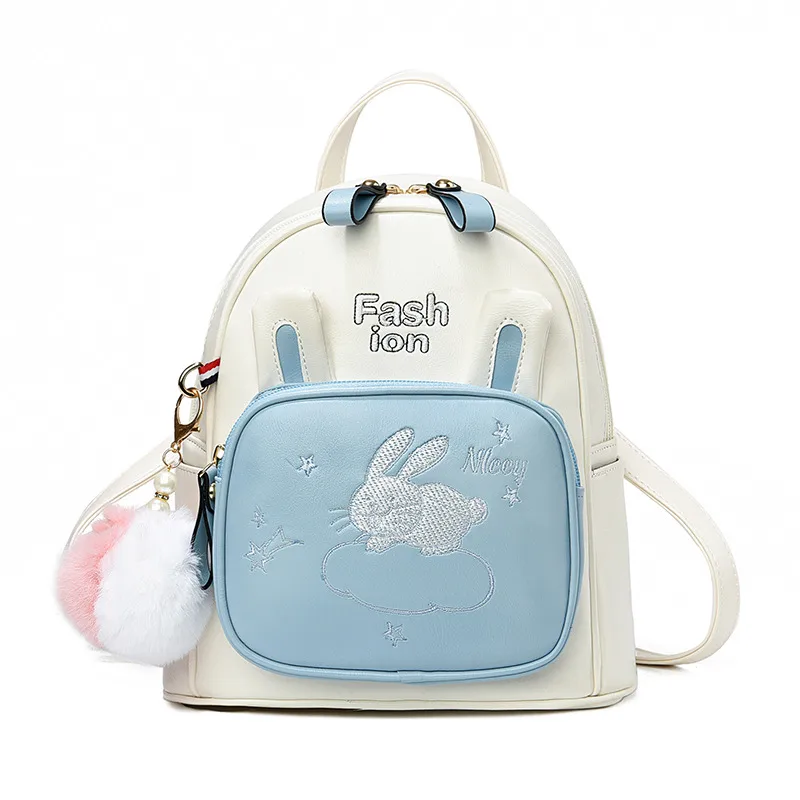 Rabbit Kids Backpack Made Of PU Material, Designed For Girls